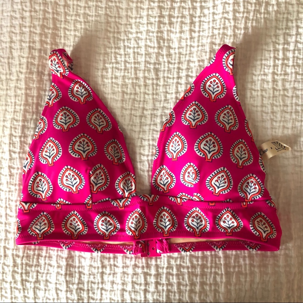 J. Crew x SZ Block Prints Bikini Top